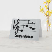 Carte Symbole de notation musicale treble clef (Fleur jaune)