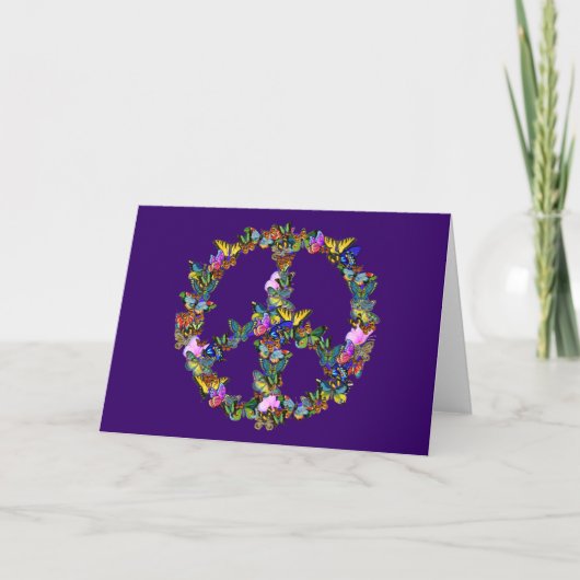 Carte Symbole de paix papillon (Devant)