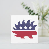 Carte Symbole de Porcupine du Parti Libertarien (Debout devant)
