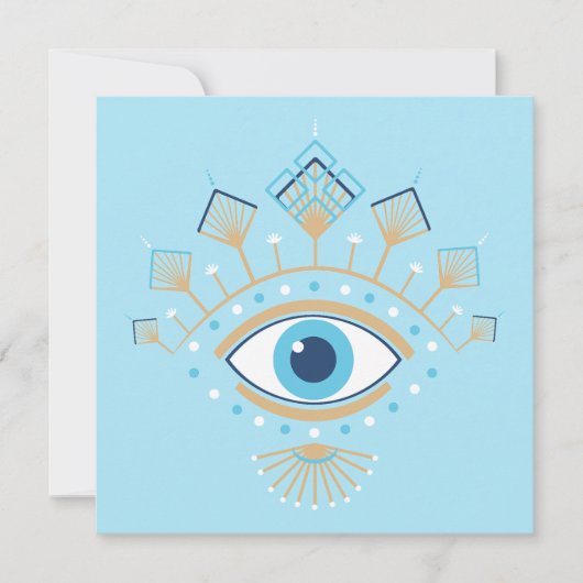 Carte Symbole de protection turc des yeux mal grecs déco (Devant)