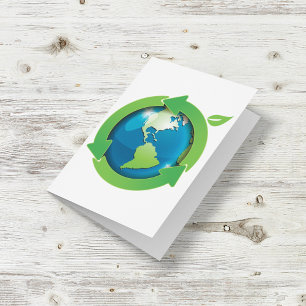 Carte Symbole de recyclage Terre Écologique