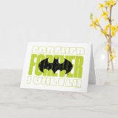 Carte Symbole de typographie de Batman (Fleur jaune)