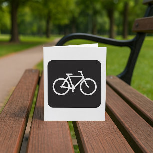 Carte Symbole de vélo minimaliste noir et blanc