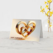 Carte Symbole des Coeurs Anniversaires et de l'Infini (Fleur jaune)