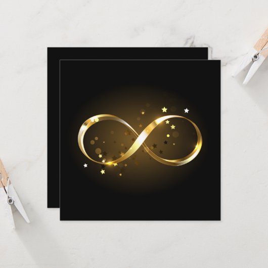 Carte Symbole d'infini doré (Devant/Arrière en situation)