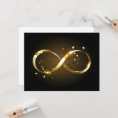 Carte Symbole d'infini doré (Devant/Arrière en situation)