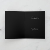 Carte Symbole d'or Sagittarius Noir voeux d'anniversaire (Intérieur)