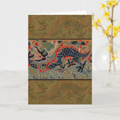 Carte Symbole dragon chinois Antique asiatique (Fleur jaune)