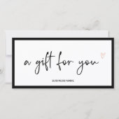 Carte Symbole du coeur blanc et noir (Devant)