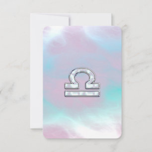 Carte Symbole du zodiaque Balance Style nacre
