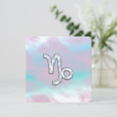 Carte Symbole du zodiaque de Capricorne sur Mère de Pear (Debout devant)