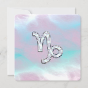 Carte Symbole du zodiaque de Capricorne sur Mère de Pear