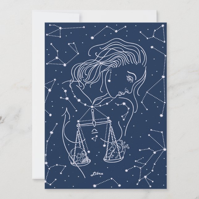 Carte Symbole du zodiaque Libra (Devant)