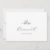 Carte Symbole écologique élégant réservé (Devant)