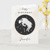 Carte SYMBOLE Étoile Zodiaque Astrologie Aries Horoscope (Fleur jaune)