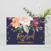 Carte Symbole floral de l'automne réservé (Debout devant)