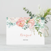Carte Symbole floral tropical rose moderne (Debout devant)