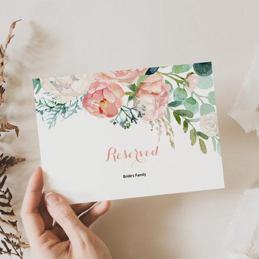 Carte Symbole floral tropical rose moderne