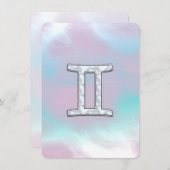 Carte Symbole Gemini Zodiac (Devant / Derrière)