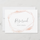 Carte Symbole géométrique réservé en or rose (Dos)