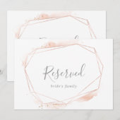 Carte Symbole géométrique réservé en or rose (Devant / Derrière)