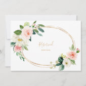 Carte Symbole Géométrique Vert & Or Elégant Réservé (Devant)