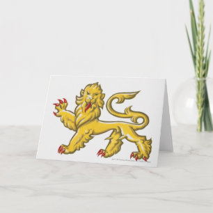 Carte Symbole héraldique de l'état de lion gardant