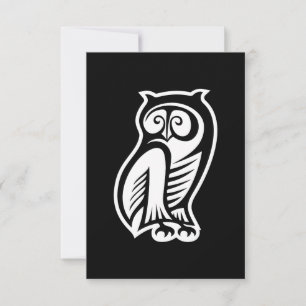 Carte Symbole hibou blanc