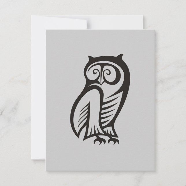 Carte Symbole hibou noir (Devant)