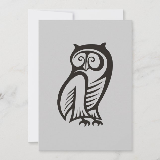 Carte Symbole hibou noir (Devant)
