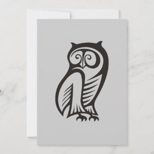 Carte Symbole hibou noir