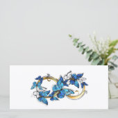 Carte Symbole infini de papillons Morpho bleus (Debout devant)