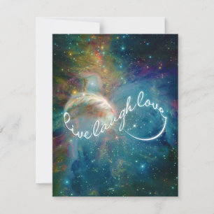 Carte Symbole infinité de "Live Laugh Love" mystique