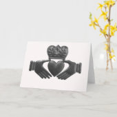 Carte Symbole irlandais d'amour de claddagh (Fleur jaune)