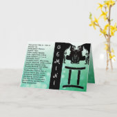 Carte SYMBOLE JOLI ANNIVERSAIRE Horoscope Gemini (Fleur jaune)