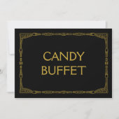 Carte Symbole Mariage Art Déco "Candy Buffet" (Devant)