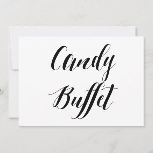 Carte Symbole Mariage Style de calligraphie "Buffet de b