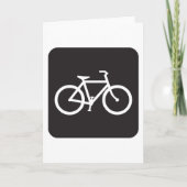 Carte Symbole minimaliste de vélo noir et blanc (Devant)