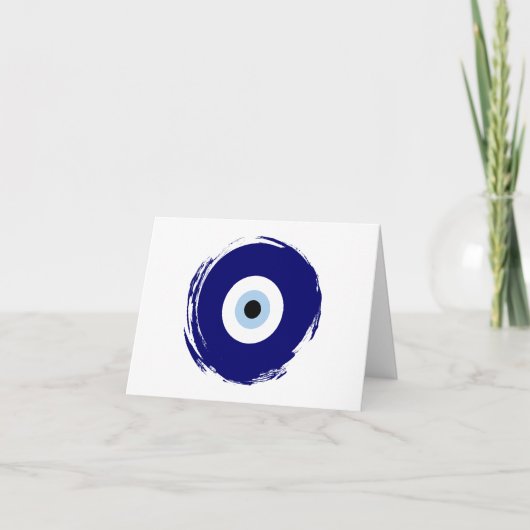 Carte Symbole moderne Blue Evil Eye Bonne chance & Prote (Devant)