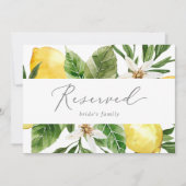 Carte Symbole moderne Lemon Garden Réservé (Devant)