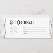 Carte Symbole noir unique barbier boutique certificat ca (Dos)