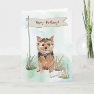 Carte Symbole Norfolk Terrier Chien sous le signe de l'a