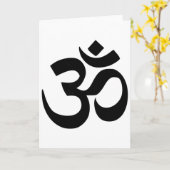 Carte Symbole Om bouddhiste  (Fleur jaune)