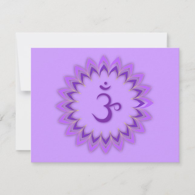 Carte Symbole Om / Couronne Chakra (Devant)