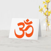 Carte Symbole Om indien (Fleur jaune)