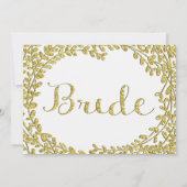Carte SYMBOLE parties scintillant Gold Bride (Dos)