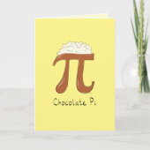 Carte Symbole Pi Chocolat Math drôle (Devant)