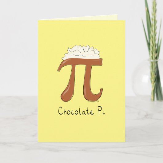 Carte Symbole Pi Chocolat Math drôle (Devant)