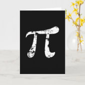 Carte Symbole Pi Grunge Blanc (Fleur jaune)