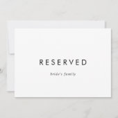 Carte Symbole réservé à la typographie chic (Devant)